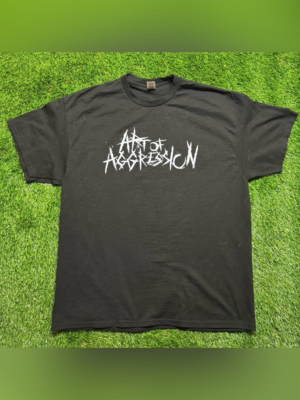 Art Of Aggression Metal Band T Shirt XL Black Gildan DryBlend Heavy Music Tee